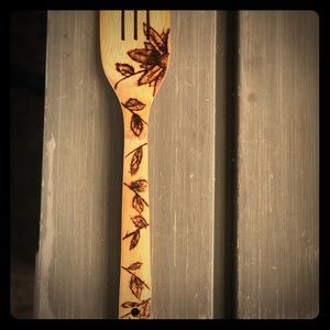 Decorated Wooden Kitchen Utensil